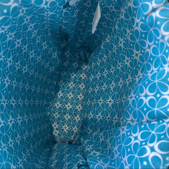 Blue Medium to Large Floral Tote Beach Bag - Picture 4 of 8